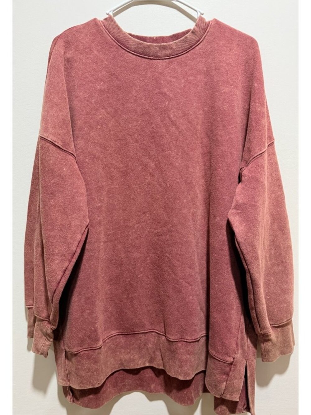 So Sweatshirt Lounge Life Tunic ~ Distressed  Dusty Rose ~ Large
